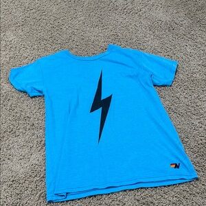 Aviator Nation Blue Lightning Bolt Short Sleeve Tee
